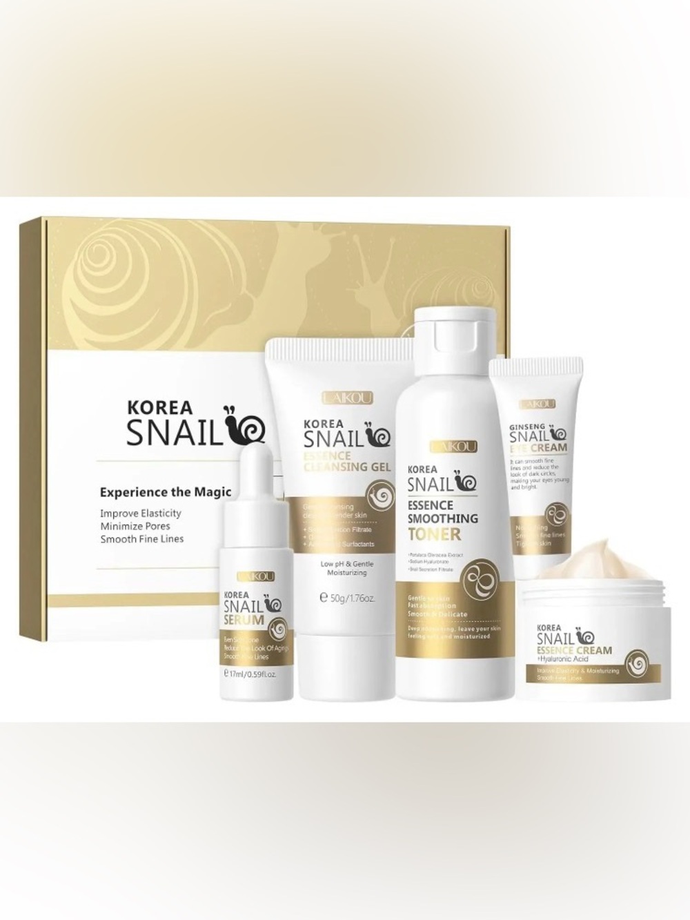 Lailkou Korea SNAIL revitalizing skin care set 5 piece